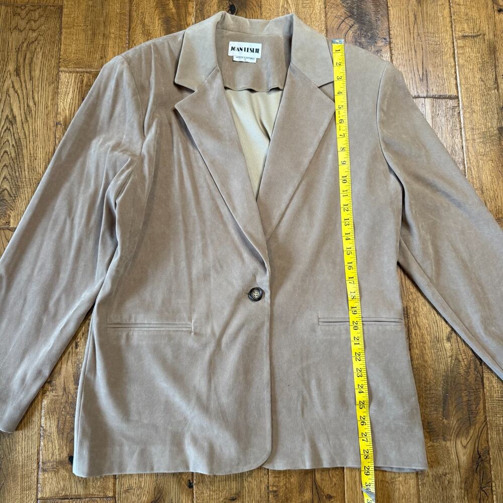 VTG Joan Leslie 3pc Skirt & Pants Beige Khaki Suit Womens Size 16 NWT Business - Picture 4 of 16